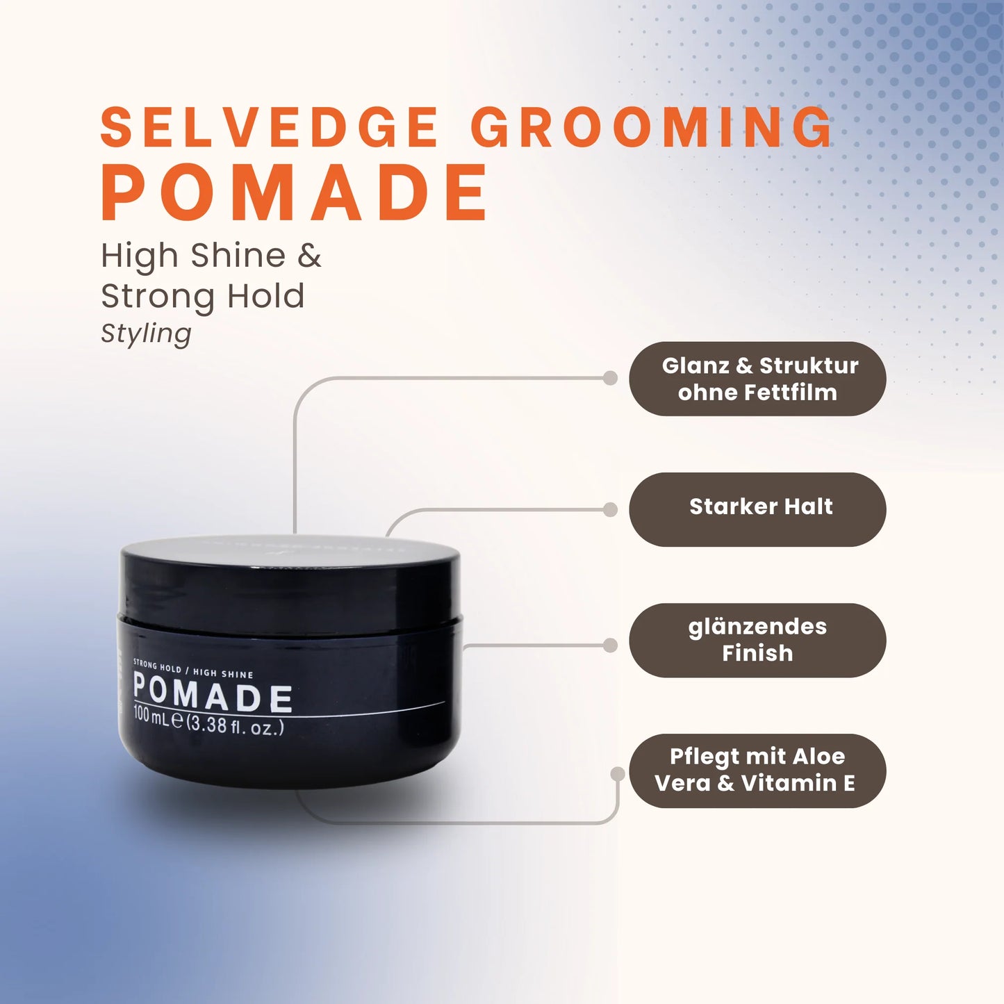 Selvedge Grooming Pomade – starker Halt & natürlicher Glanz für dein Haar