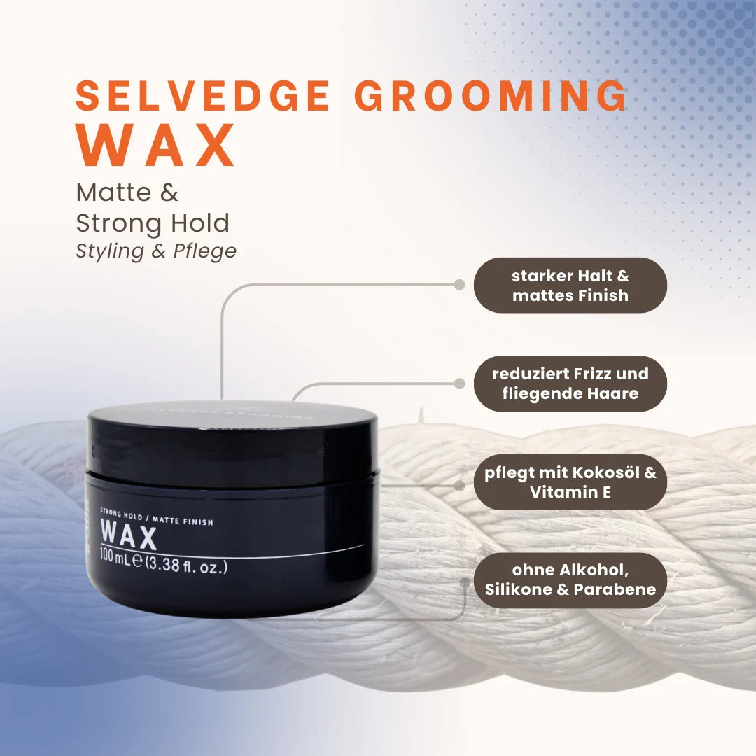 Selvedge Grooming Essentials – 3 -teiliges Styling- & Pflege-Bundle